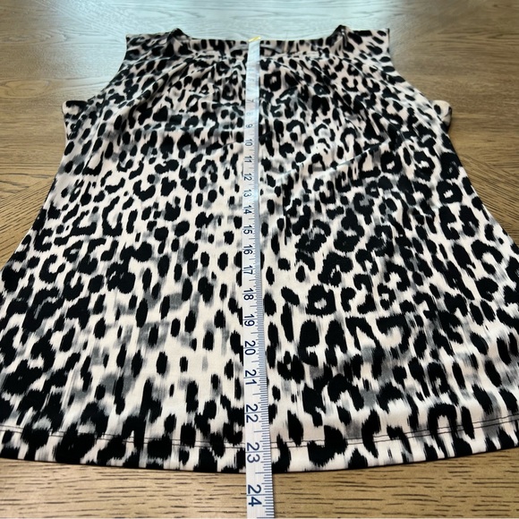 Marc New York Andrew Marc Leopard Print Sleeveless Top Black/Gray, Women’s Small - Picture 6 of 6